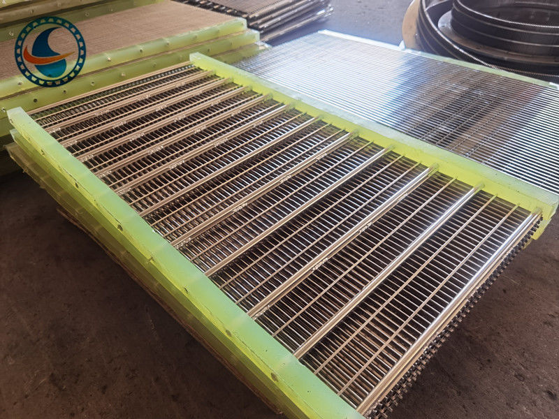 食品過濾のためのステンレススチール304スロット1.7mmクエッジワイヤスクリーンパネル