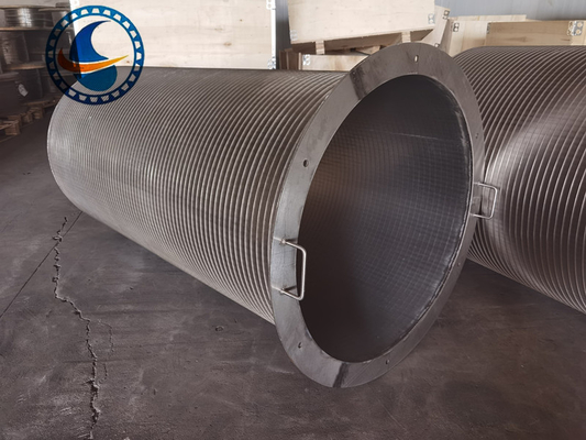 SS304 リバースウィッジワイヤー回転スクリーンフィルター 800mm x 1500mm